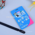 Cartoon 3D Waterproof custom soft pvc luggage tag rubber loop